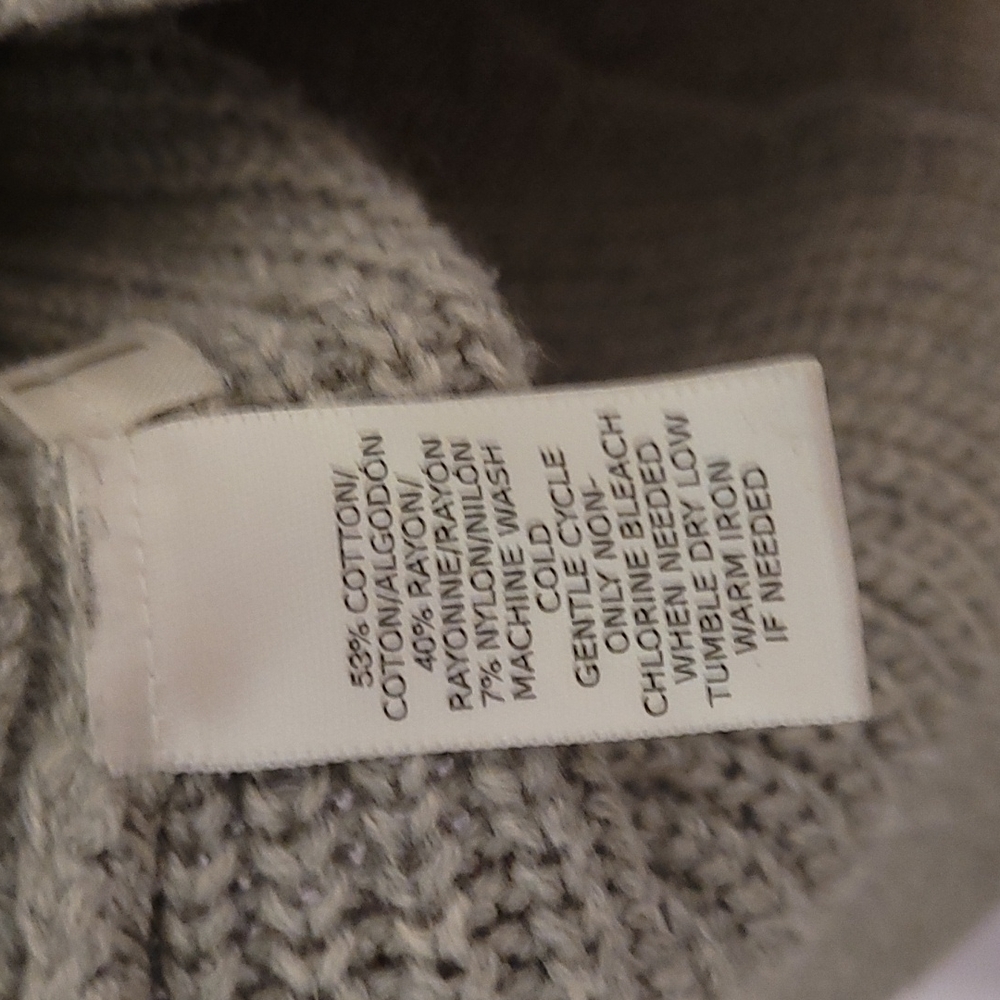 🎉HPx3🎉 LOFT Small Gray/Green Sweater - Picture 4 of 4